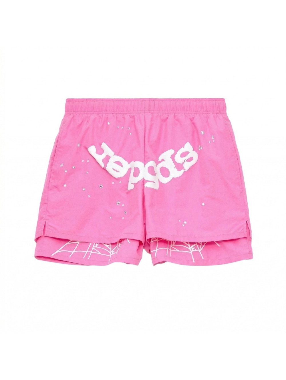 Sp5der OG Web Double Layer Short - Pink